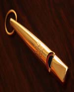Acme Sterling Silver Hard Gold Plated Dog Whistle